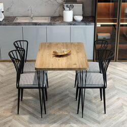 Обеденный набор Prestige Piramide Legs 70x110cm 1+4 (Pine/Black/White)