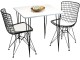 Set de sufragerie Prestige Metal Chair Star Leg 70x75cm 1+2 (White/Black)