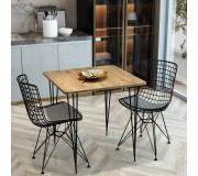 Set de sufragerie Prestige Star Leg 70x75cm 1+2 (Pine/Black)