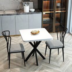 Обеденный набор Prestige Star Leg 70/70x75cm 1+2 (White/Black)