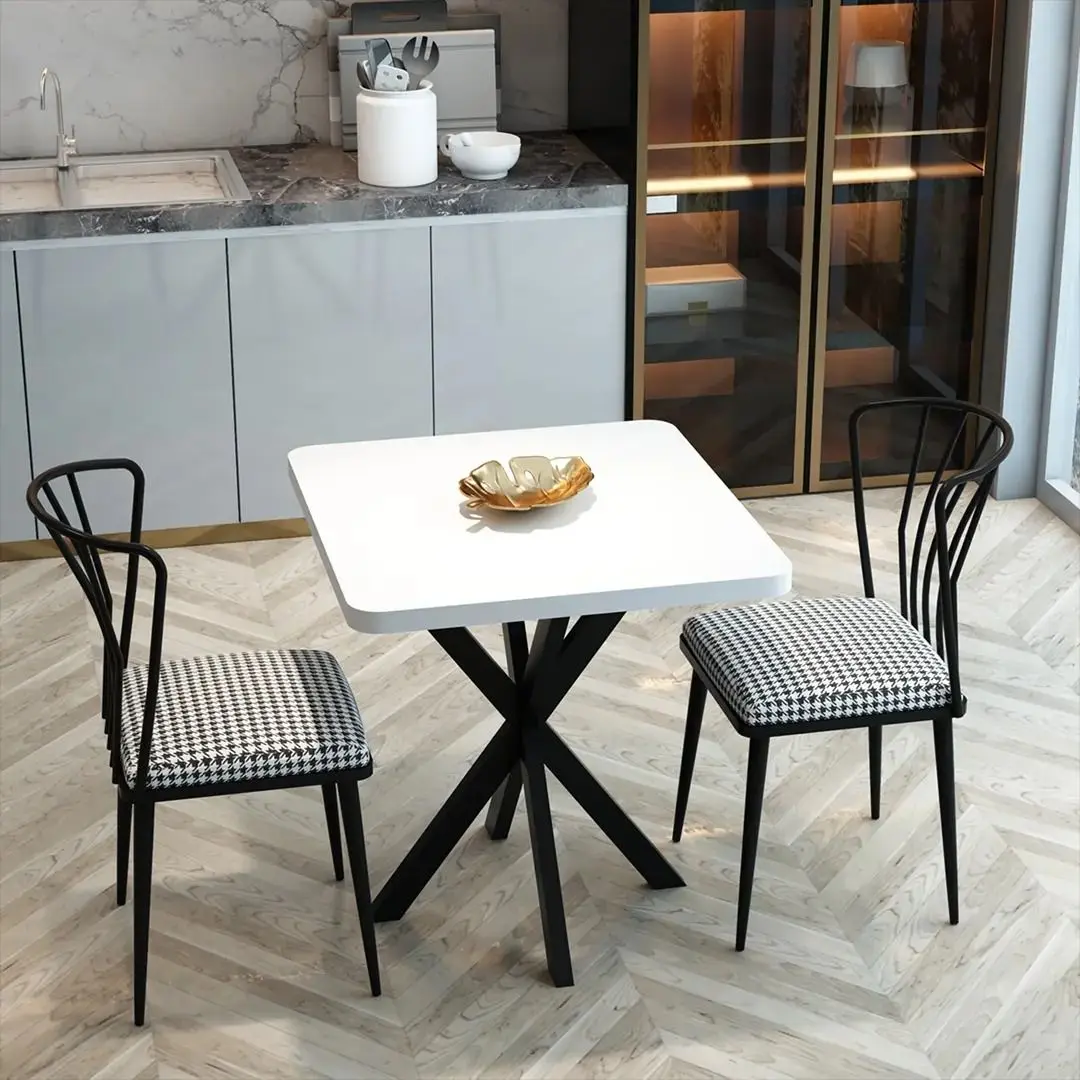 Set de sufragerie Prestige Star Leg 70/70x75cm 1+2 (White/Black)