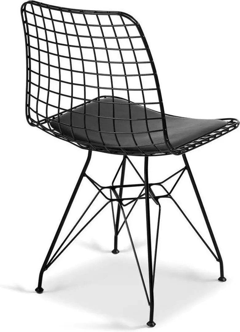 Обеденный набор Prestige Bendir Piramide Legs 70x110cm 1+4 (Black Marble/Black) - 3