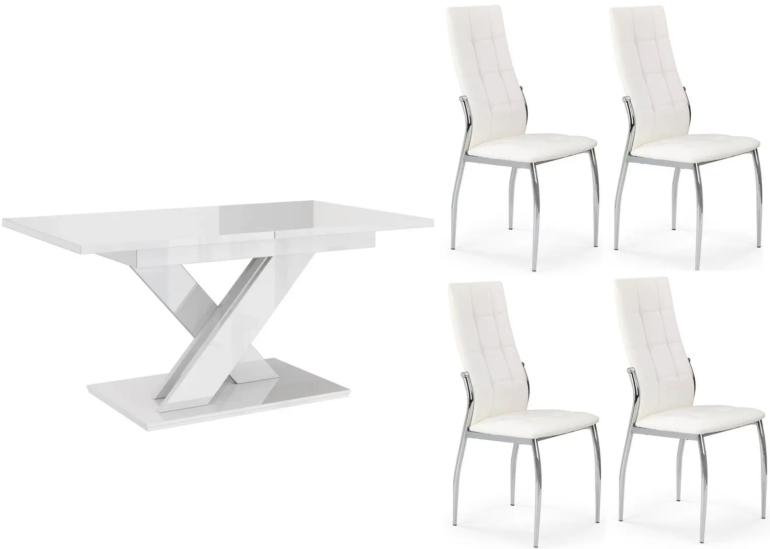 Обеденный набор Prospero Bronx White Gloss + Halmar K209 White