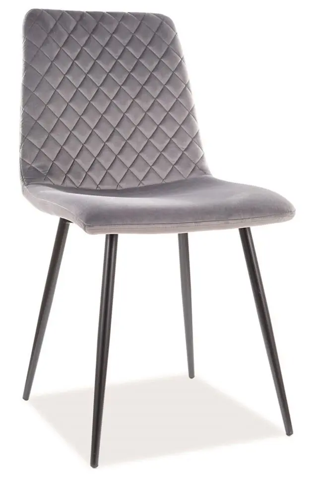 Обеденный набор Prospero Bronx White/Stone + Signal Irys Velvet Black/Gray (1+6)