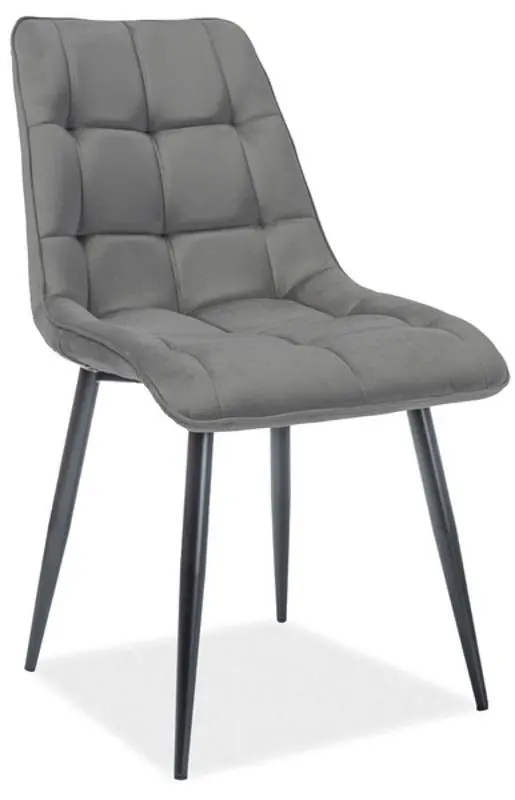 Set de sufragerie Prospero Gloss Black Gloss + Signal Chic Matt Velvet Black/Gray (1+4)