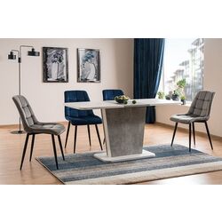 Set de sufragerie Prospero Gloss Black Gloss + Signal Chic Matt Velvet Black/Gray (1+6) Thumb