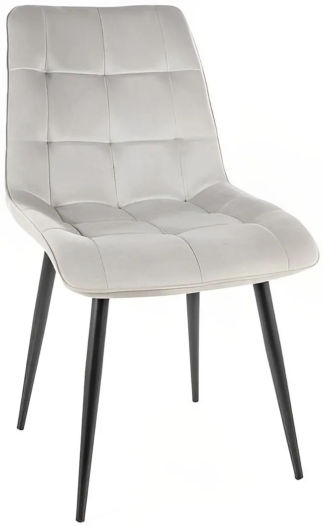 Обеденный набор Prospero Gloss White Gloss + Signal Chic Velvet Gray Light/Black (1+4)