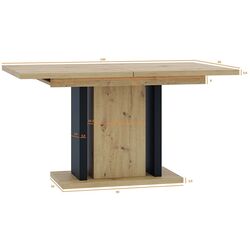 Обеденный набор Prospero Wood + Signal Mila Velvet Artisan Oak/Black (1+6) Thumb