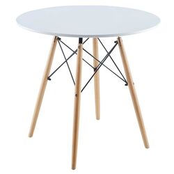 Set de sufragerie Saska Garden 1028507 80x80 White/Wood + Jumi Eva SD-972063 Gray (1+4) Thumb