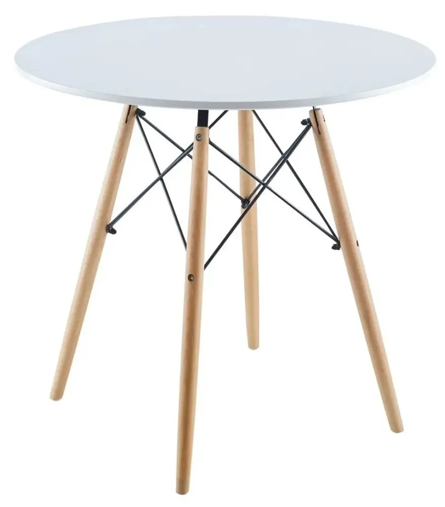 Set de sufragerie Saska Garden 1028507 80x80 White/Wood + Jumi Eva SD-972063 Gray (1+4) - 8