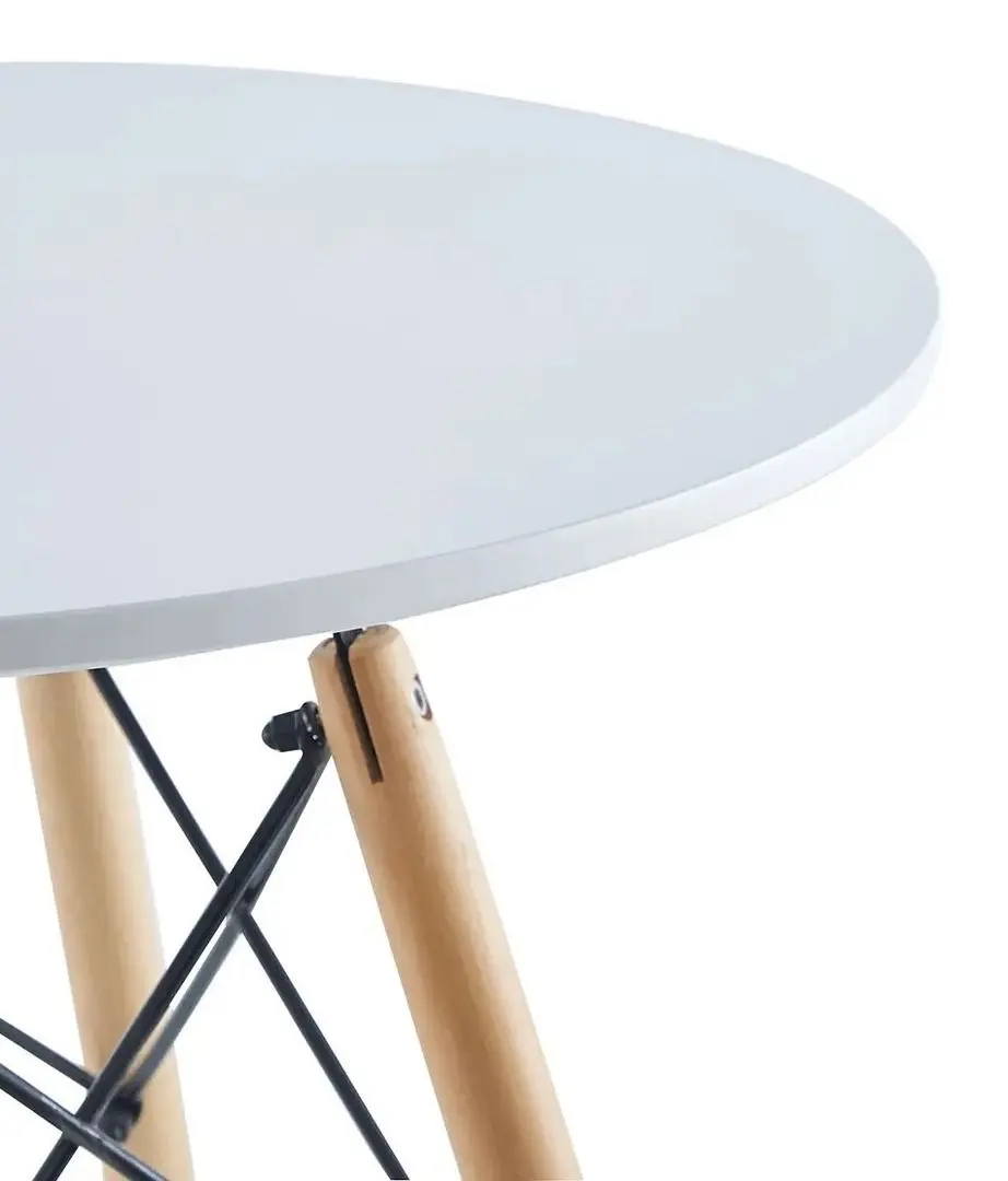 Set de sufragerie Saska Garden 1028507 80x80 White/Wood + Jumi Eva SD-972063 Gray (1+4) - 7