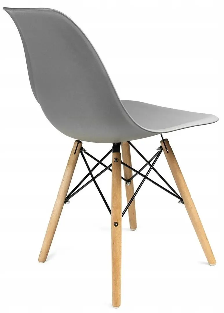 Set de sufragerie Saska Garden 1028507 80x80 White/Wood + Jumi Eva SD-972063 Gray (1+4) - 3