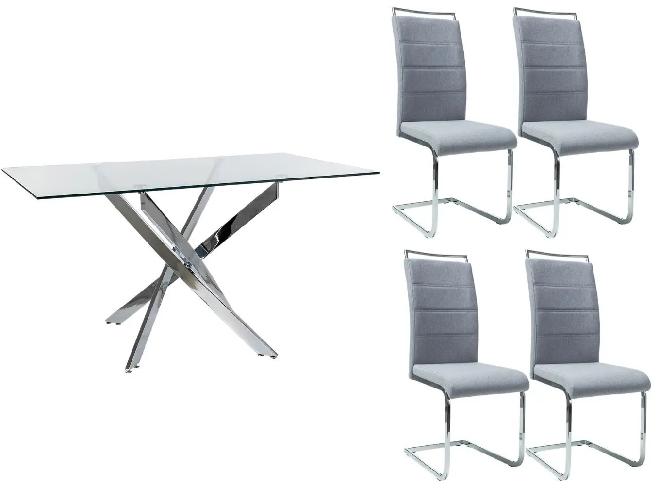 Set de sufragerie Signal Agis II 140 + H441 Transparent/Chrome/Gray (1+4)