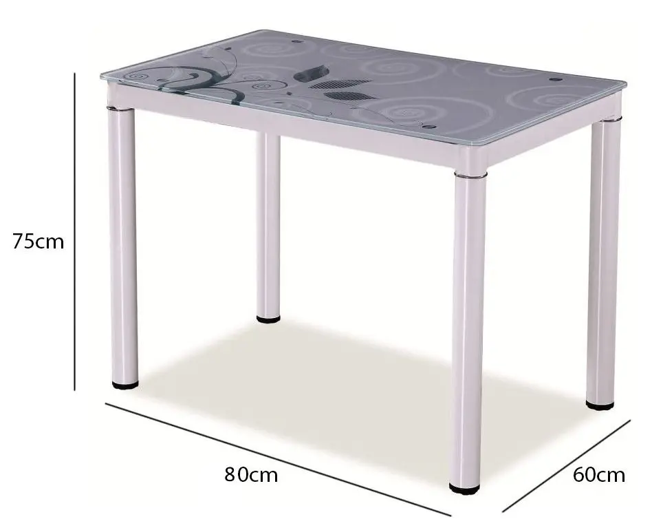 Set de sufragerie Signal Damar 80x60 + Halmar K70 White (1+4)