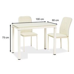 Обеденный набор Signal Galant 100x60 + Halmar K202 Cream (1+4) Thumb