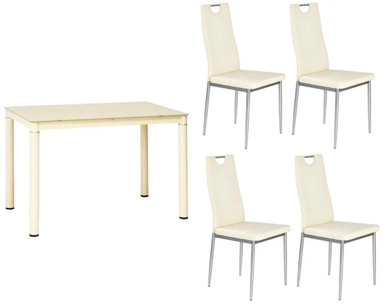 Обеденный набор Signal Galant 100x60 + Halmar K202 Cream (1+4)