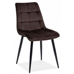 Обеденный набор Signal Leonardo 140x80 Oak + Chic Velvet Brown/Black Thumb