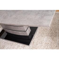 Обеденный набор Signal Leonardo Concrete + Chic Velvet Curry/Black Thumb