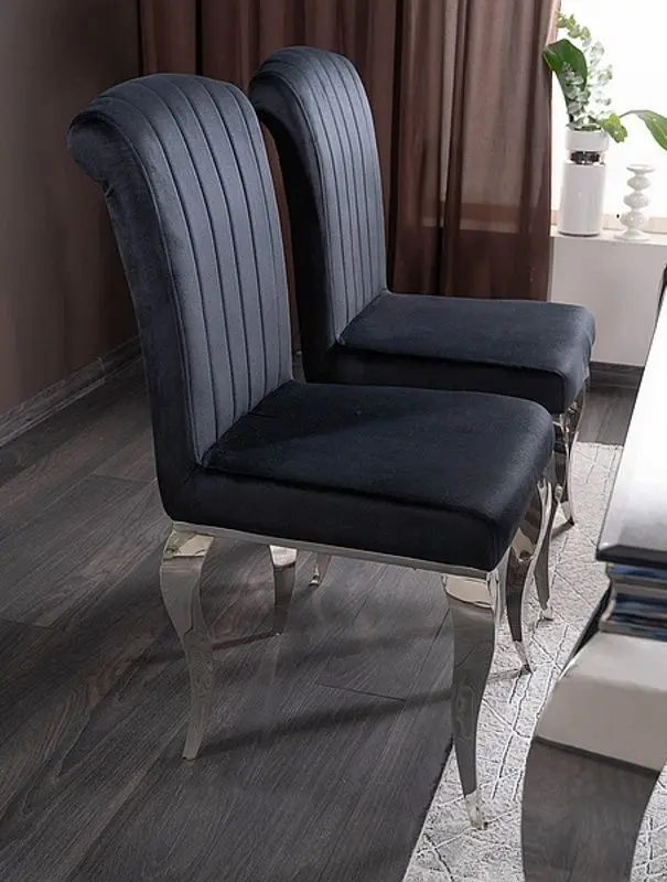 Обеденный набор Signal Prince 150 Black/Chrome + Prince Velvet Chrome/Black