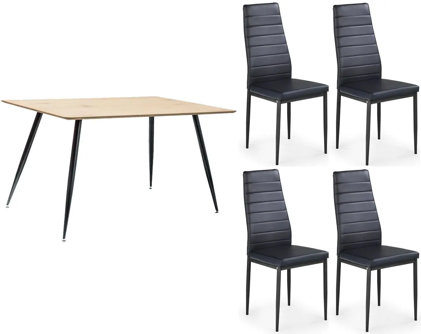 Обеденный набор Signal Remus Oak/Black + Halmar K70 Black