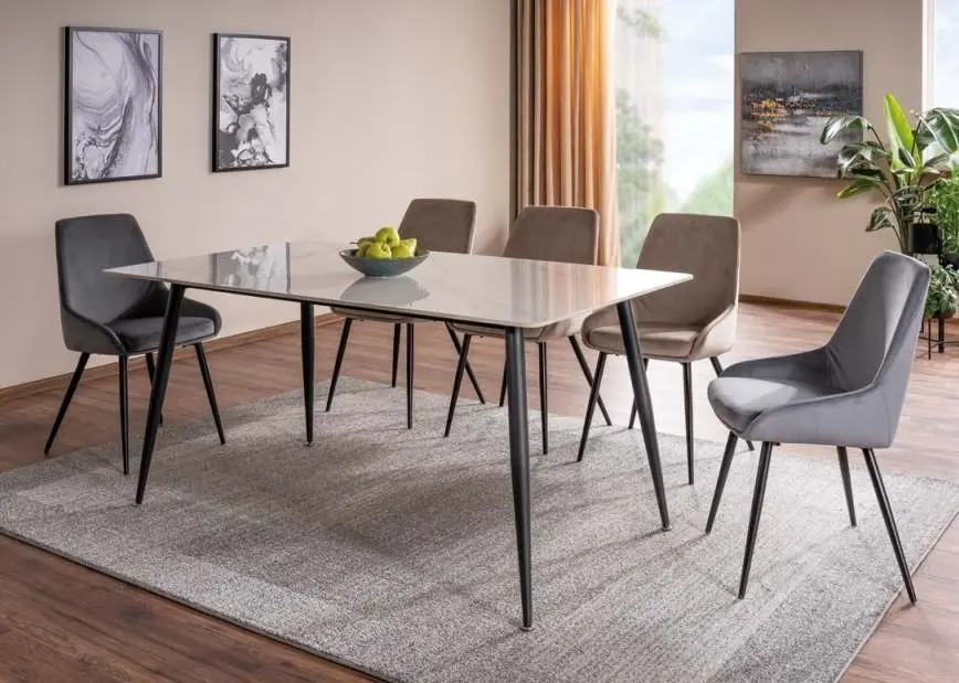 Обеденный набор Signal Rion 130 + Halmar K70 White/Black (1+4)