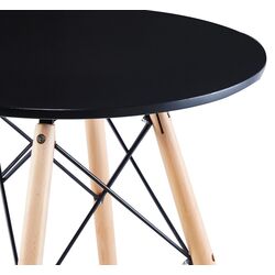 Set masa scaune Smad Garden Reko №2 60x60 (Black/Wood) Thumb