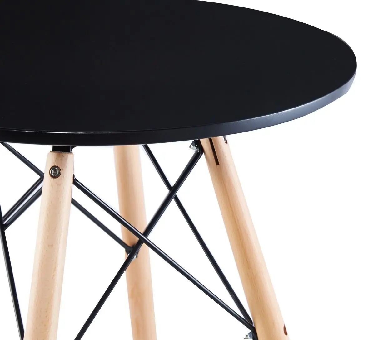 Set masa scaune Smad Garden Reko №2 60x60 (Black/Wood) - 3