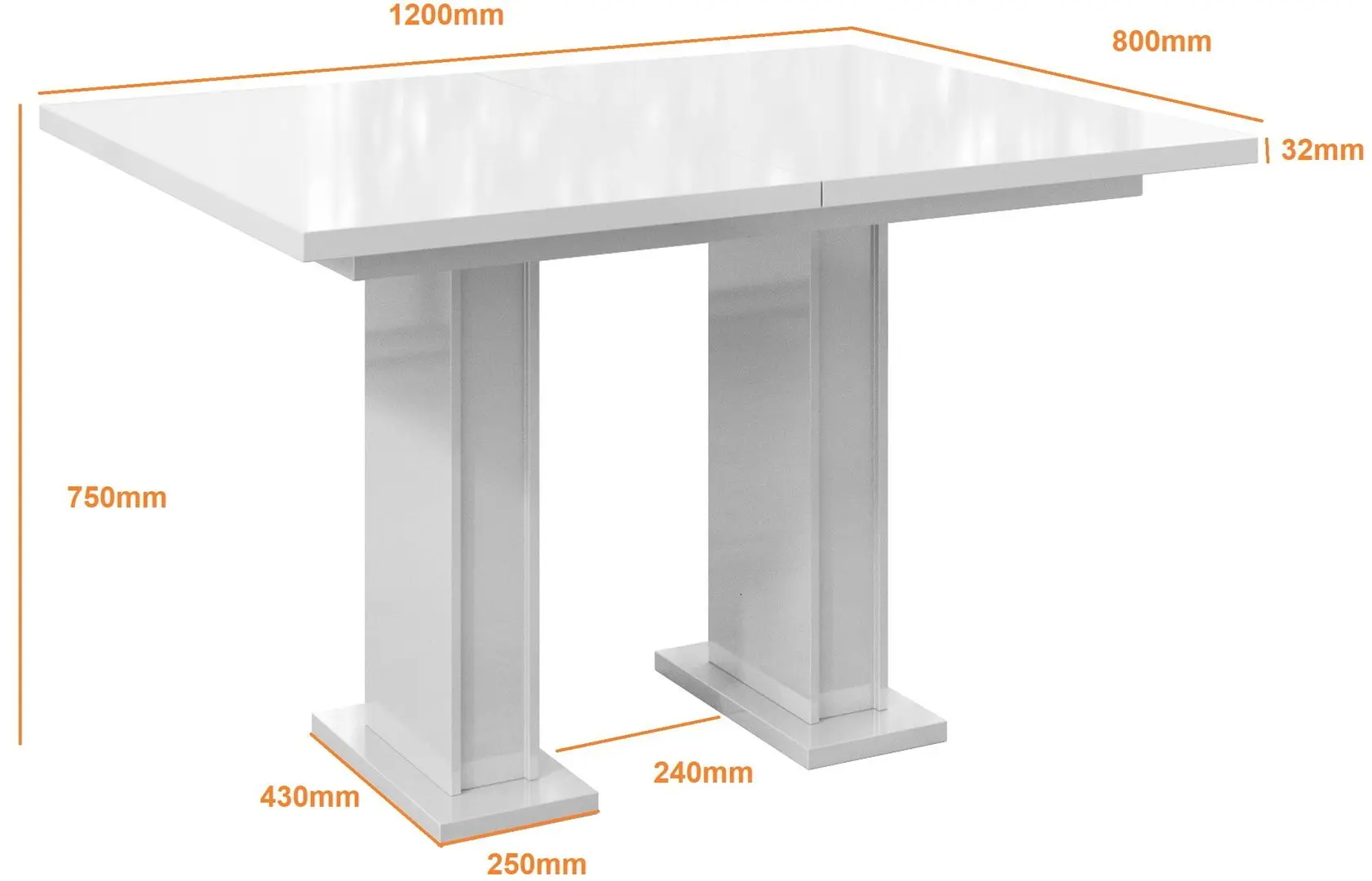 Set masa scaune Smad SmadHouse White Gloss/Green (1+4) - 8
