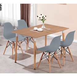 Set de sufragerie Sunrise T-03 Sonoma Oak/Beech + C-01 Gray/Beech (1+4)