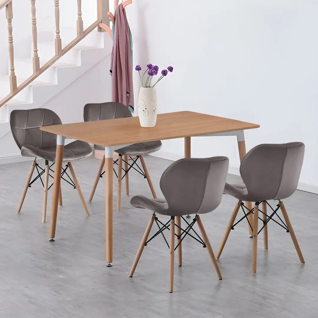 Set de sufragerie Sunrise T-03 Sonoma Oak/Beech + C-22 Gray/Beech (1+4)