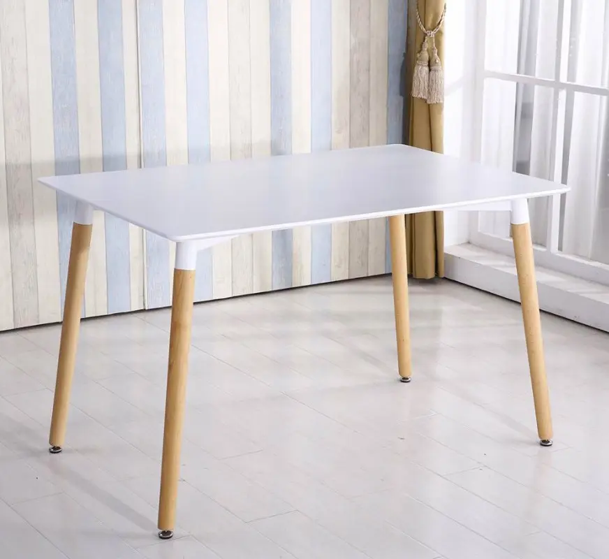 Set de sufragerie Sunrise T-03 White/Beech + C-01 Beige/Beech (1+4)