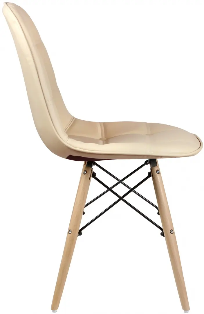 Set de sufragerie Sunrise T-03 White/Beech + C-24 PU Beige/Beech (1+4)