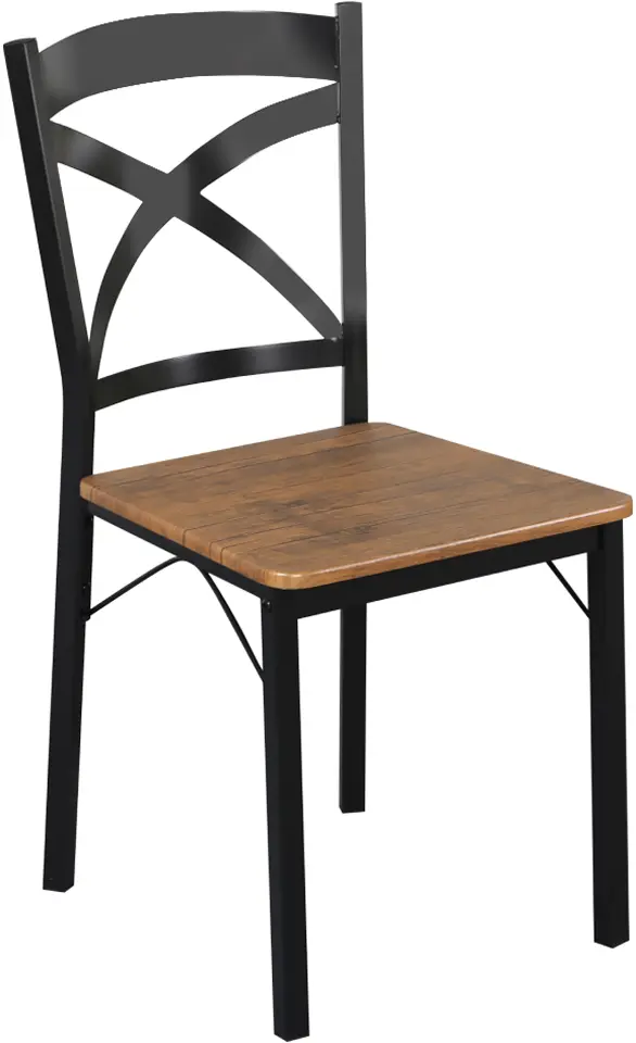 Set de sufragerie Tempo Kondela Haim 1+4 (Dark Oak/Black)