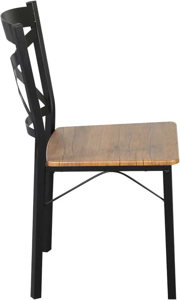 Set de sufragerie Tempo Kondela Haim 1+4 (Dark Oak/Black)