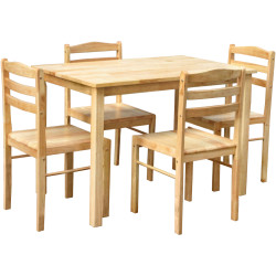 Обеденный набор Tempo Kondela Loak 1+4 (Natural) Thumb