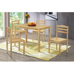 Обеденный набор Tempo Kondela Loak 1+4 (Natural)