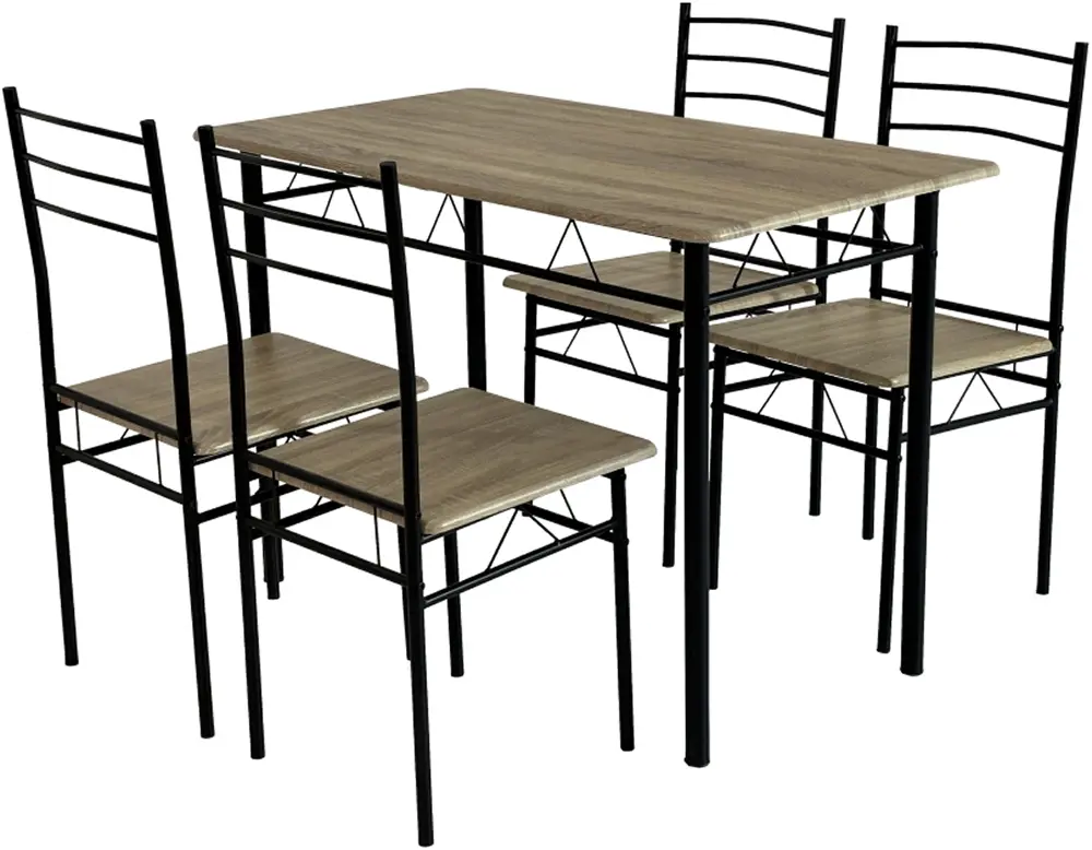 Set de sufragerie Tempo Kondela Mako 1+4 (Sonoma Oak/Black)