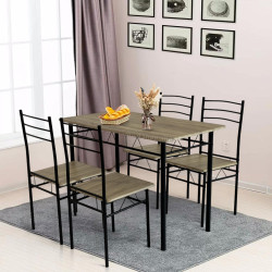 Set de sufragerie Tempo Kondela Mako 1+4 (Sonoma Oak/Black)