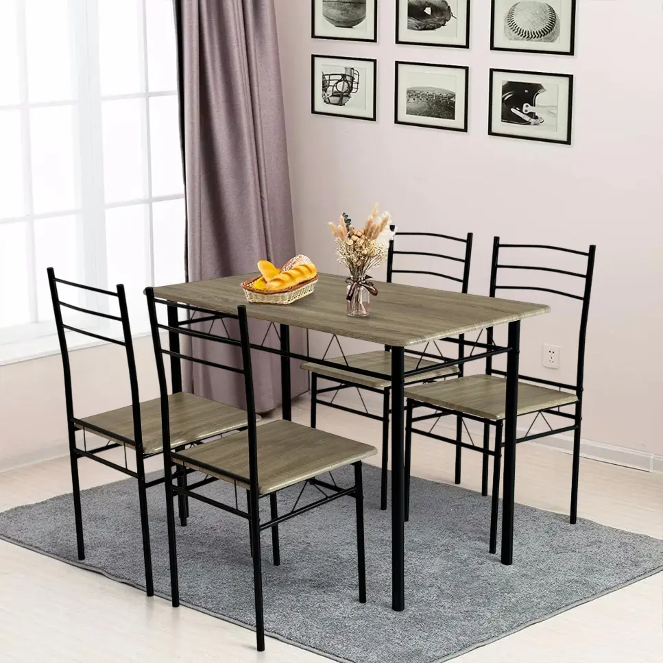 Set de sufragerie Tempo Kondela Mako 1+4 (Sonoma Oak/Black)