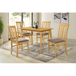 Set de sufragerie Tempo Kondela Rois Set 1+4 (Light Sonoma Oak/Dark Brown)