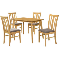 Set de sufragerie Tempo Kondela Rois Set 1+4 (Light Sonoma Oak/Dark Brown) Thumb