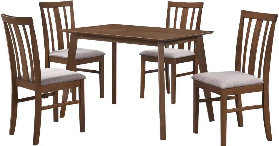 Set de sufragerie Tempo Kondela Rois Set 1+4 (Walnut/Beige)