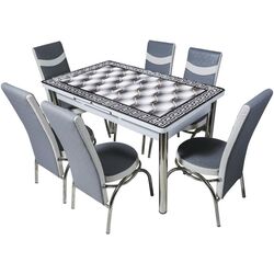 Set de sufragerie VLM Kelebek II 0009 Merchan 1+6 (Grey/White) Thumb