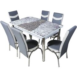 Set de sufragerie VLM Kelebek II 0349 Merchan 1+6 (Grey/White) Thumb