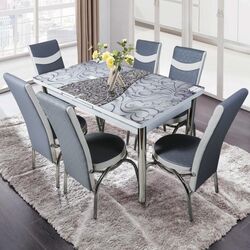 Set de sufragerie VLM Kelebek II 0349 Merchan 1+6 (Grey/White)