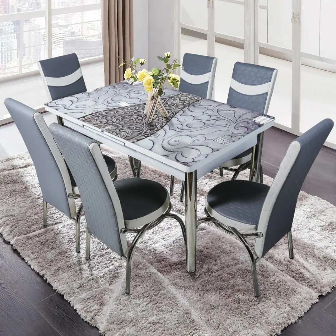 Set de sufragerie VLM Kelebek II 0349 Merchan 1+6 (Grey/White)