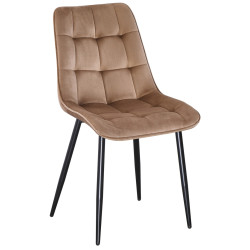 Обеденный набор Fabrik Home Noroc №2 Stone Walnut + Yasen DC 6005 Golden Brown/Black (1+4) Thumb