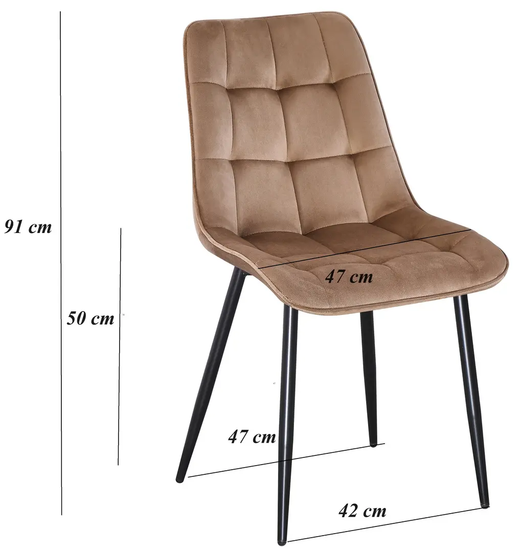 Обеденный набор Fabrik Home Noroc №2 Stone Walnut + Yasen DC 6005 Golden Brown/Black (1+4)