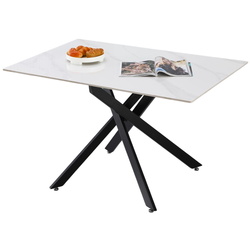 Set de sufragerie Yasen DT-2423 120x80cm Mocha/White/Black + DC 5012 L Golden Brown/Black (1+4) Thumb