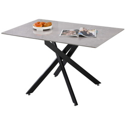 Обеденный набор Yasen DT-2423 Ice Island Jade 120x80cm Gray/Black + DC 5012 S Grey/Black (1+4) Thumb